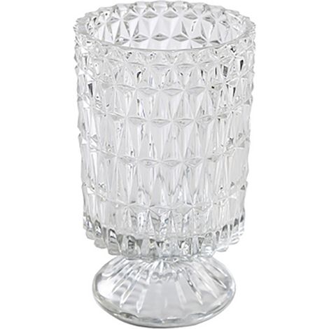 Jarrón lacado hecho a mano – vidrio soplado a mano, blanco vintage, decorativo (18 x 11 cm) + Diseño único y elegante (1/5)