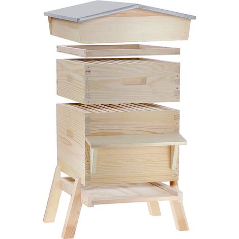 Ruche chalet Dadant 10 cadres + Hausse & Cadres filés