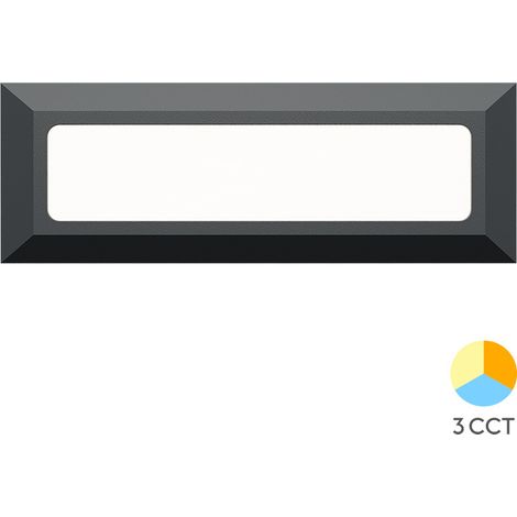 Applique LED murale Vekta-B Braytron 3W 180lm 3en1 Noir IP65 (1/5)