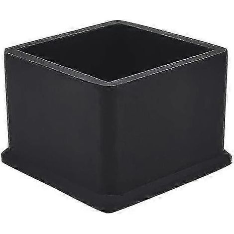 Embouts de pieds de chaise carrés en caoutchouc noir, 40 x 40 mm, lot de 4, antidérapants (1/5)