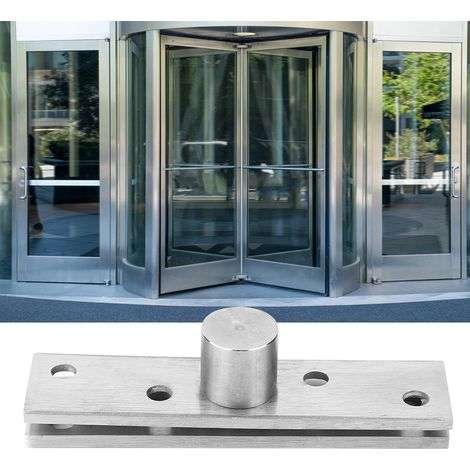 2 charnières pivotantes à 360° en acier inoxydable (2 pièces), charnières à pivot supérieur et inférieur, pièces de quincaillerie, axe neutre
