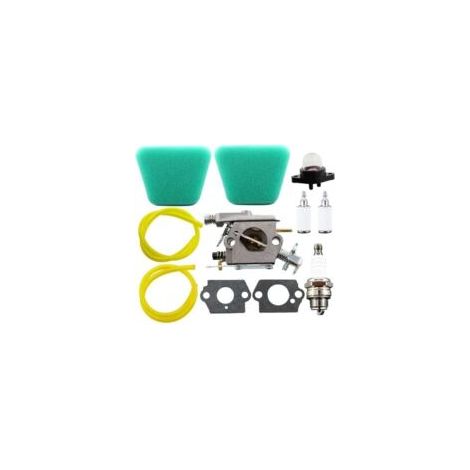 Kit carburatore per 350 351 McCulloch Mac 333 335 338 435 436 438 440 441 442 444 Walbro WT-622 Accessori di riparazione Kit per decespugliatore e tubo flessibile Candela