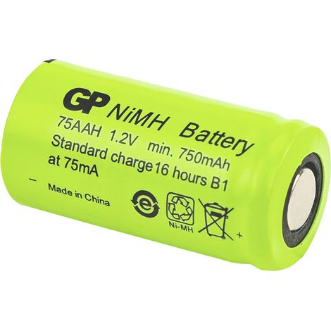 GP GPIND75AAHC1 Pile rechargeable spéciale 2/3 LR6 flat-top NiMH 1.2 V 750 mAh 1 pc(s) (1/2)