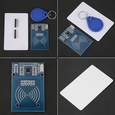 Ensemble de 5 modules de capteur de carte à puce RFID, carte vierge S50 et porte-clés. (1/5)