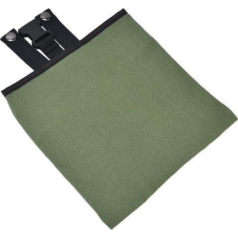 Sac de cueillette en toile, pliable, portable, épais, design unique et simple, sac banane pour la cueillette de fruits en camping, vert militaire (1/5)