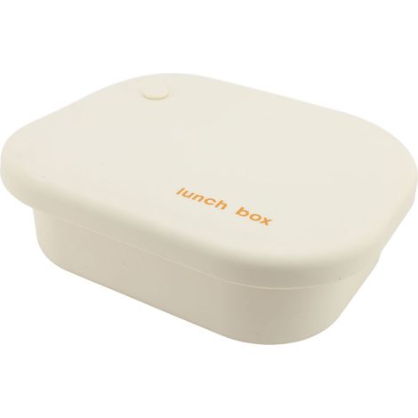 Professionelle Silikon-Lunchbox mit 4 Fächern, mikrowellengeeignet, leicht, auslaufsicher, mit Trennfächern, cremefarben