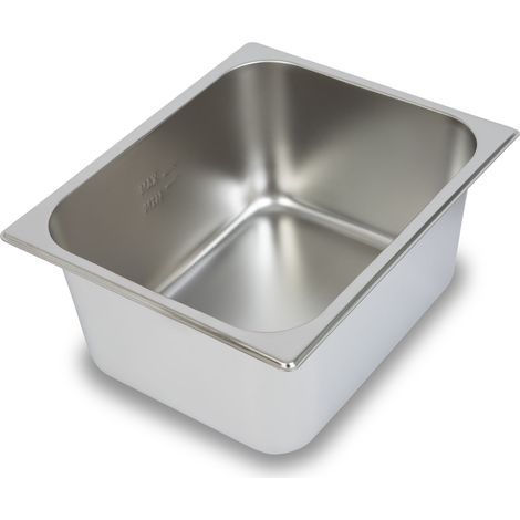 VERTES Contenitore GN 1/2 Gastro Norm Gastronorm (acciaio inox, profondità 150 mm, igienico, inossidabile, resistente ai graffi, resistente alle temperature da -40° a +300°C, per bagnomaria)
