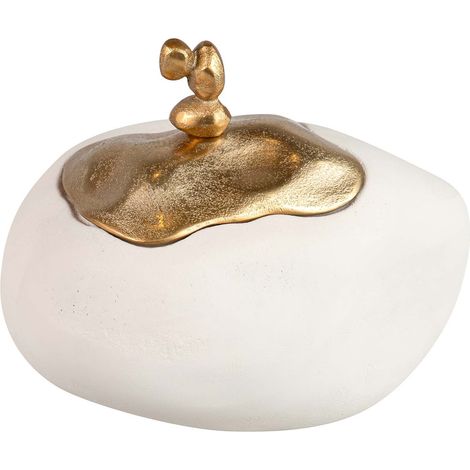 Weiß/Gold Aluminium Bonbonbox 23X20X19 Cm (1/5)