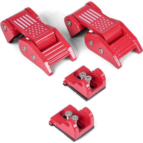 Auto-Modifikationsteile, Motorhaubenverschlüsse, Motorhauben-Kit, Motorverriegelungen für Jeep Wrangler JKJL - Rot (amerikanische Flagge) (1/4)