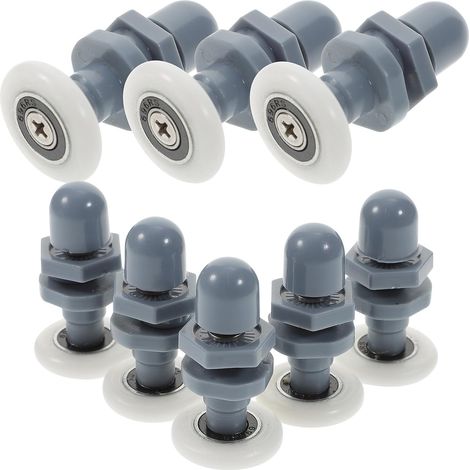 8 Pièces Roulettes Porte Coulissante Robuste Remplacement Facile pour Glissières de Portes Verre Roulettes de Rechange pour Cabine de Complet (1/5)