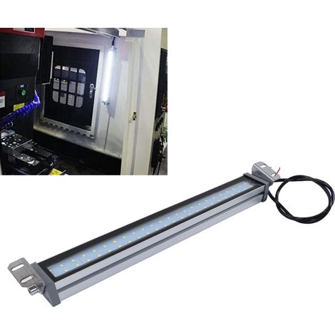 Lampe de travail LED pour tour CNC, 24V/36V, étanche IP67 et antidéflagrante, bande lumineuse en verre trempé, 12W. (1/5)