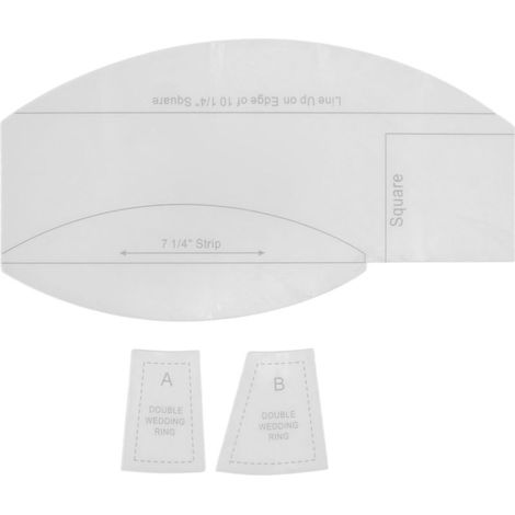 Set aus transparenten Acryl-Nählinealen zum Selbermachen mit klarem Aufdruck zum Messen, Zeichnen und Basteln (1/5)