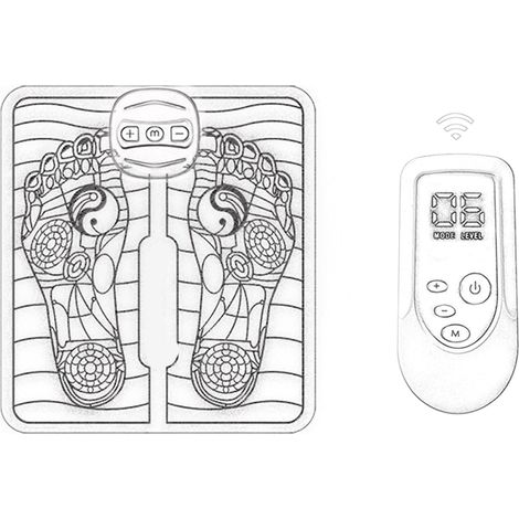 Lot de 2 Coussinets de Massage des Pieds par Impulsions Électriques, Appareil de Stimulation Musculaire EMS USB, Tapis d'Acuponcture Chauffant pour Détente, Usage Domicile (1/5)
