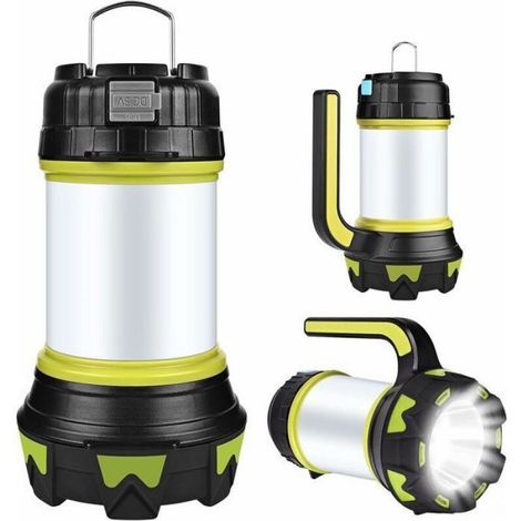 Lanterne Camping - LED Rechargeable USB - 6 Modes Éclairage - Étanchéité IP68 - 3600 mAh - Portable avec Crochet et Aimant - 1 Pièce (1/5)