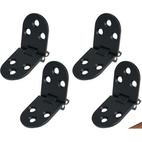 4 pièces Charnière Plate De Porte Pliables Charnières Porte Pliables Charnière Flip Pliable Alliage Table Machine Coudre Rabattable Charnière Flip Avec Vis pour Meubles,Armoires, Tables (1/4)