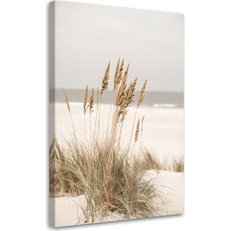 Wandbild Strand Meer Pflanzen Natur beige 70x100 cm