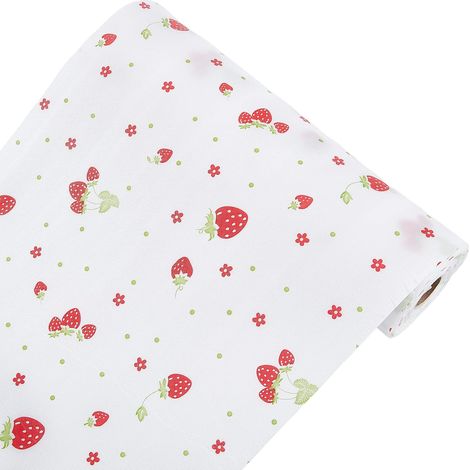 CCYKXA 45x300cm Plastic Drawer Liners for Shelves, Cabinets, Cupboards, Wardrobes, and Closets - Non-Adhesive, Waterproof, Non-Slip, Moisture-Resistant, Refrigerator Lining, Kitchen Protector, Strawbe (1/5)