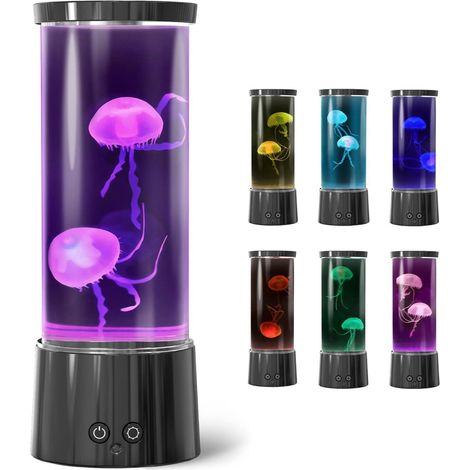 Lampe En Forme De Méduse - 17 Couleurs - Télécommande Incluse - Fonctionne Sur Piles Ou USB - Pour Enfants Et Adultes - 1 Pièce (1/5)