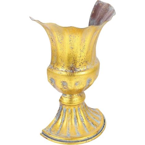 Rustikaler Wandblumentopf Metall Halbe Vase für Hängende (1/5)