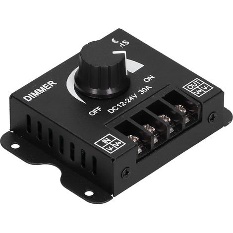 Variateur de lumière LED monochrome avec bouton de réglage de la luminosité, alimentation CC 12-24 V 30 A (1/5)
