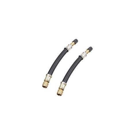 Reifenventilverlängerung, 2 schwarze, flexible Gummischlauch-Ventiladapter für LKW, PKW, Bus, Wohnmobil, Anhänger, Reifentransportadapter (1/5)