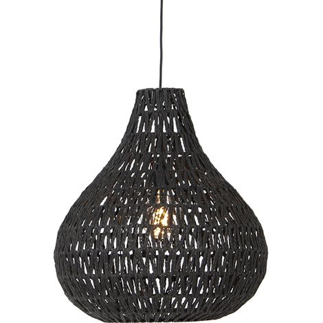 Retro Pendant Light Black 45 cm - Lina Drop (1/5)
