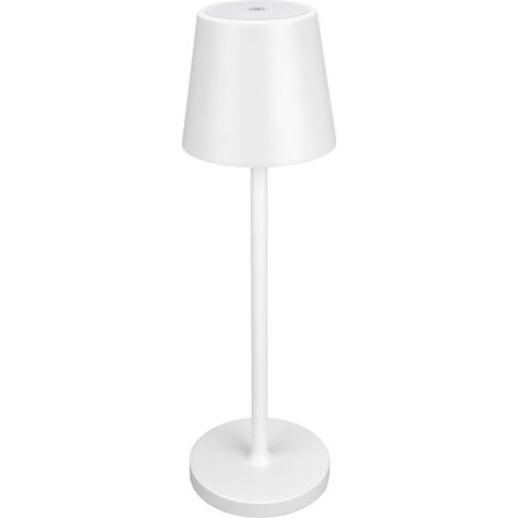 Abat-jour esterno batteria gea led gls032 300lm ip54 bianco lampada tavolo moderna usb touch