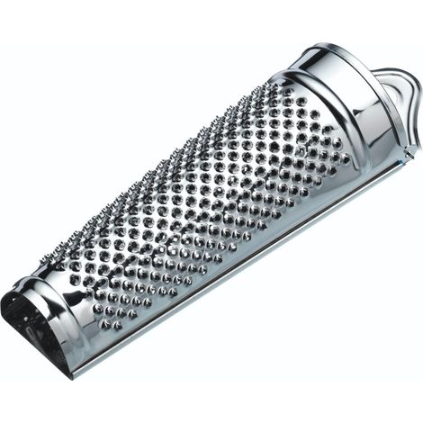 KitchenCraft – Rallador de Cocina con Recipiente, Nuez Moscada y Especias, Acero Inoxidable, Color Plata