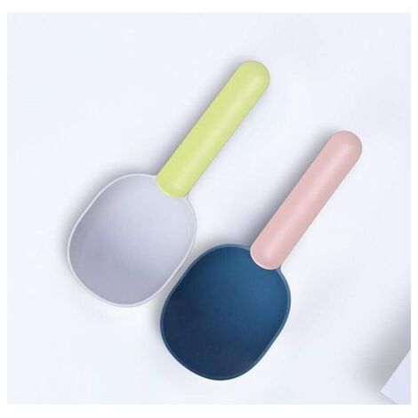 Lot de 2 cuillères d'alimentation pour animal domestique, cuillère à nourriture pour chien, pelle à nourriture pour chien, pelle à nourriture pour chat,bleu et vert
