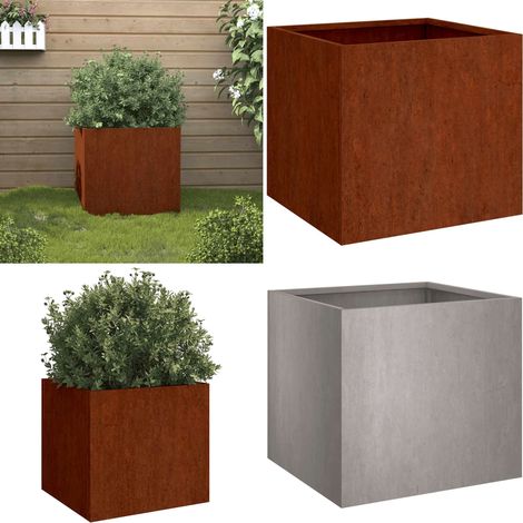 Jardinière 42x40x39 cm acier corten - Jardinier - Pot De Fleurs - Bac À Fleurs - Acier Corten - Déco Extérieur - Home & Living (1/5)