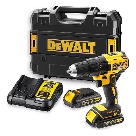 Taladro atornillador inalámbrico + 2 x Baterías de 1,5 Ah + Maletín T-STAK - DEWALT - DCD777S2T-QW