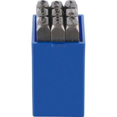 Jeu de chiffres à frapper, Hauteur des caractères : 8 mm