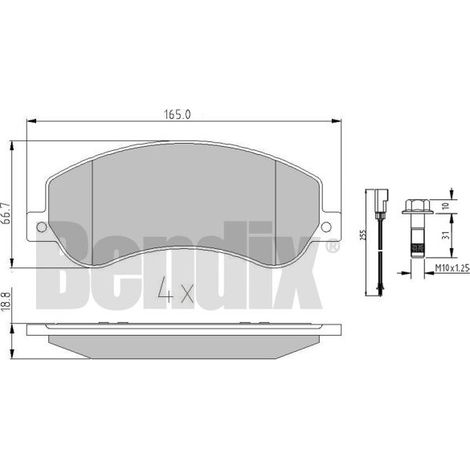 Almohadillas delanteras Bendix HAM BDX 510616