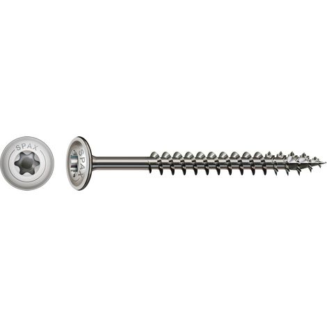 Spax Edelstahl 6 x 80 mm Tellerkopf T-STAR plus Vollgewinde 4CUT Edelstahl rostfreiei A2 100 Stk