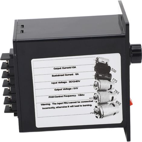 Contrôleur de vitesse de moteur 10 A, régulateur électronique 12-60 V pour moteurs à courant continu de types 550, 775, 795 et 895 (1/5)