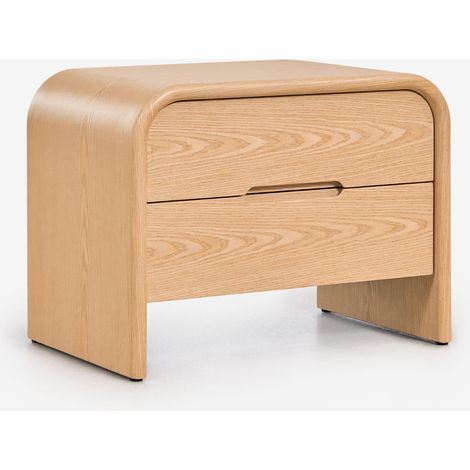 SKLUM Rechteckiger Beistelltisch 45x40 cm aus MDF Claudres Braun Eiche (1/5)