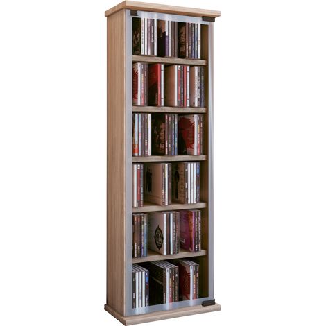 Puerta de cristal clásica del estante del DVD del CD de madera 92x31x18 - VCM