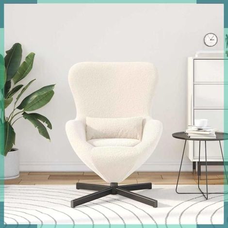 Fauteuil œuf - Modèle 42002769 - Crème - Tissu - 63 x 73 x 90 cm (1/5)