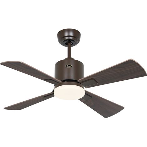 Ventilateur de plafond ECO NEO III 92, Bronze - Wengé/Argent, Wi-Fi avec éclairage (1/2)