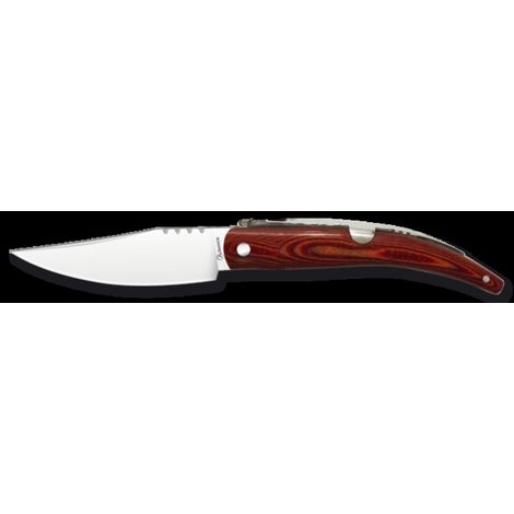 Navaja Martínez Albainox madera roja lame acier inoxydable 8.5 cm