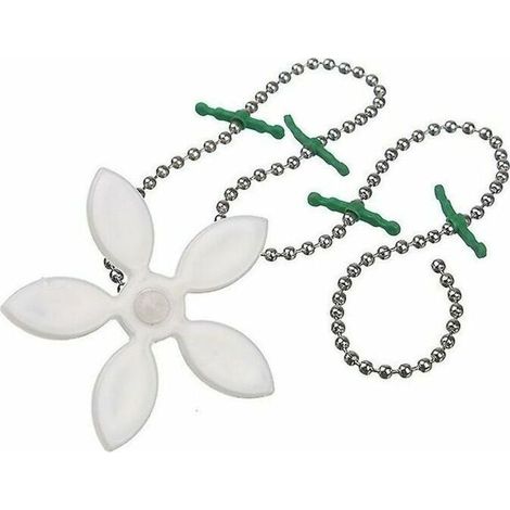 20 pièces Attrape-cheveux, chaîne de vidange bain/douche, tête fleur flexible, acier inoxydable et plastique, 5,5 cm, 40 cm (1/5)