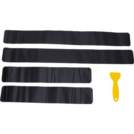 Protecteur seuil porte voiture, 4 pièces, protection bords, film emballage automobile avec grattoir universel pour (1/5)