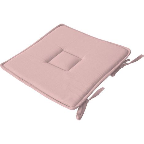 Galette plate à nouettes 40x40 LOLA 100% coton coloris VIEUX ROSE