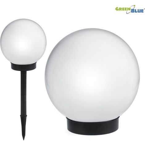 Lámpara solar greenblue moderna blanca 20 cm jardín