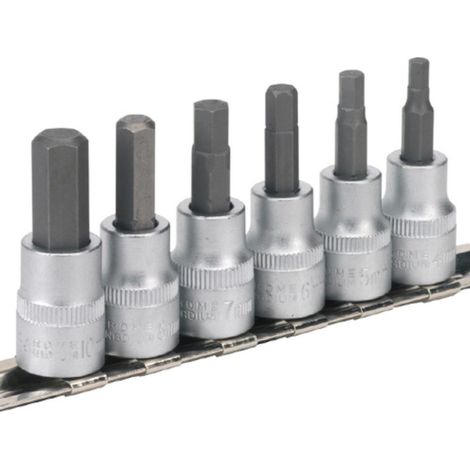 Sealey Premier Hex Key Socket Bit Set 3/8""Sq Drive 6pc AK656