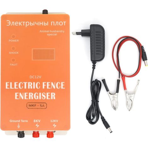 Elektrischer Tierzaun, 10 km elektrischer Pferdezaun, Weidezaungerät, 230 V, für Schafe, Schweine, Hirsche, Hunde, Pferde, Hühner, Viehzaun (1/5)