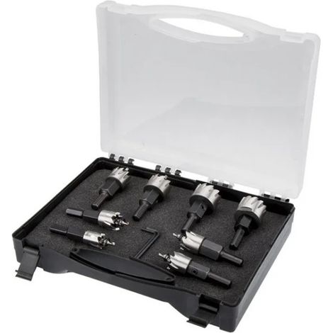 Fervi F015/008S HSS holesaw set for metal 8 Pcs.