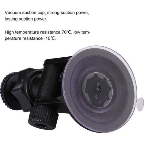 Support Dashcam - Double Ventouse 55 mm - Rotation 360° - Pour Pare-Brise Automobile - 2 Pièces (1/5)