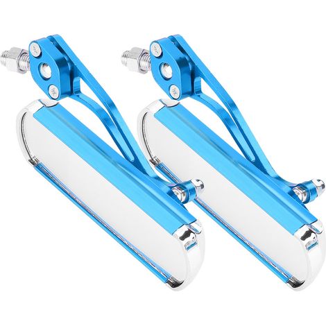 paire de rétroviseurs de guidon de vélo avec vue arrière et rotation à 360° pour vélos de route (bleu) (1/5)