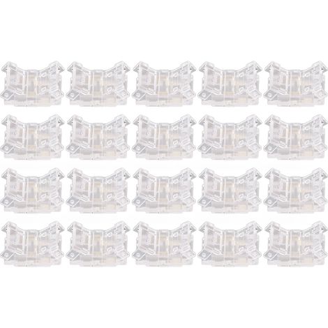 Lot 20 connecteurs LED – 2 broches – sans soudure – adaptateur – Fafeicy
